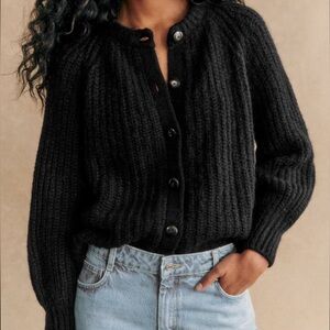 SEZANE Emile Cardigan Black (Size M)